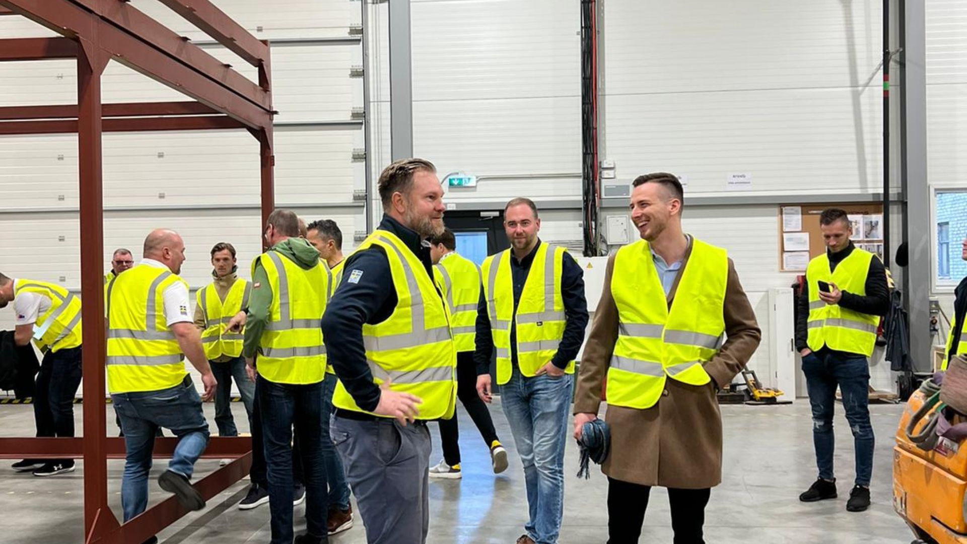 Personalen i fabrik